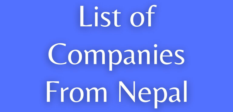List of Companies from Nepal